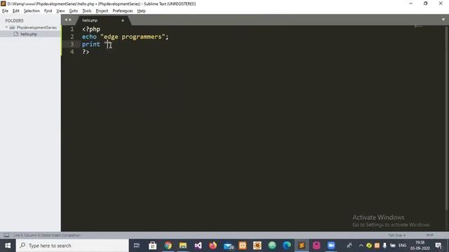 Create FIRST PHP PROJECT