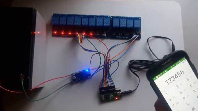 5. DTMF управление телефоном 16 каналов 12 реле.