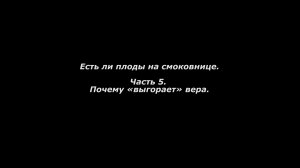 Есть ли плоды на смоковнице. 
Часть 5. Почему «выгорает» вера.