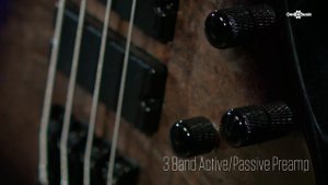 RedSub Coliseum Bass Guitar, Black Burl Burst | Gear4music demo