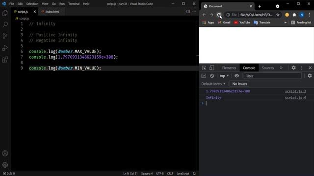 34. Infinity, Max and Min Value | JavaScript Full Complete Course In Bangla