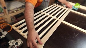 СТОЛЯРНЫЕ РАБОТЫ: Решётка на окно из деревянных реек