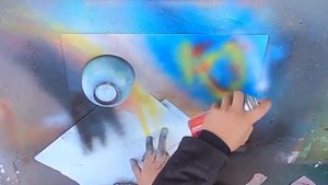 Рисунок баллончиками. АСМР. Spray paint. ASMR