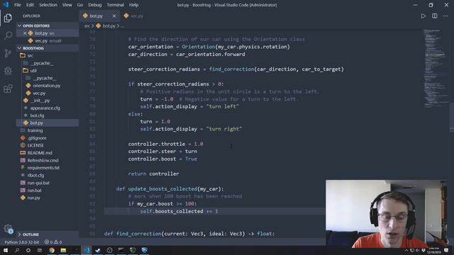 Coding a simple Artificial Intelligence for Rocket League: RLBot Tutorial 3/3