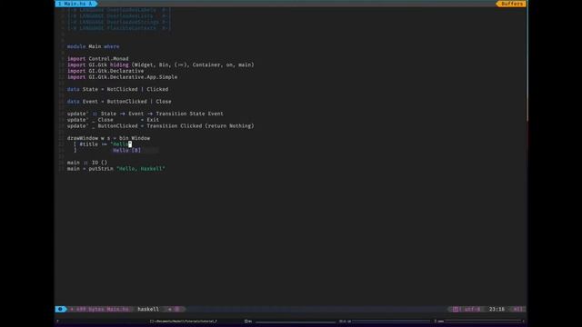 Haskell - Tutorial 7 - GUI Programming