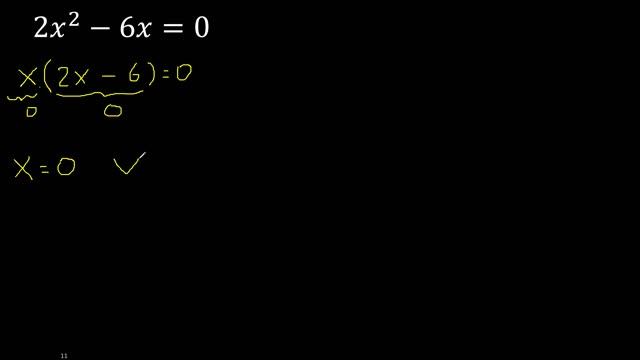 2x^2-6x=0 ecuaciones cuadraticas , segundo grado incompletas , conjunto solucion смотреть онлайн