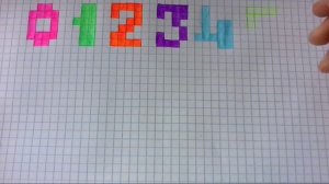 Как нарисовать Цифры по клеточкам 0123456789/рисунки в клетку/ 1часть,пиксель