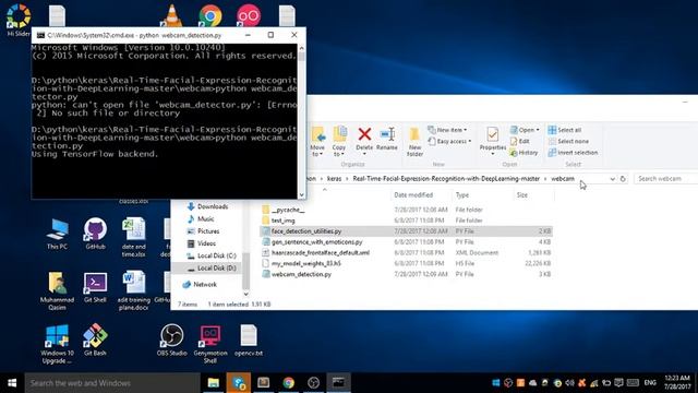 Live Face Expression Detector (TesnorFlow, Keras, python, openCV) смотреть онлайн