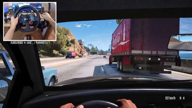 GTA V - 1998 Ford Crown Victoria Civilian Sedan | Logitech G29 ? Ray Tracing mod ! смотреть онлайн