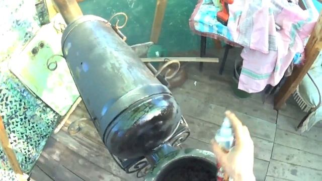 МАНГАЛ ИЗ ГАЗОВОГО БАЛЛОНА ПОКРАСКА ТЕРМОЭМАЛЬЮ!!!