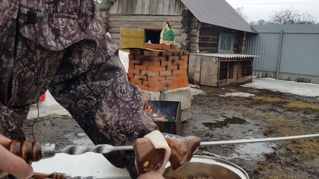 ШАШЛЫК. ВКУСНЕЕ ГОВЯЖЬЕЙ ПЕЧЕНИ НЕ ЕЛ!!! смотреть онлайн
