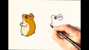 How to draw hamster easy / Как нарисовать хомяка легко