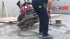 Полировка бетона двухроторным вертолетом