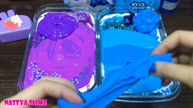 FROZEN PURPLE vs BLUE ! Mixing Random into GLOSSY Slime ! Satisfying Slime Video #531 смотреть онлайн