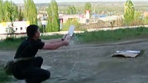 Учебный пуск водяной ракеты