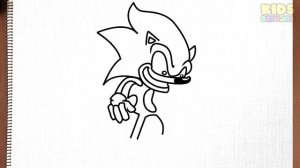 How to draw Sonic exe FNF | Friday Night Funkin