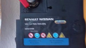 Тест акб АКОМ Renault Nissan 70 Ач