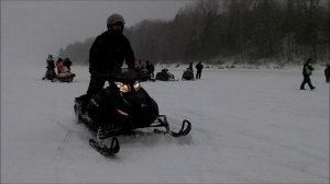 Crazy Sled Drags  Snowmobile 1/8 mile (HD)