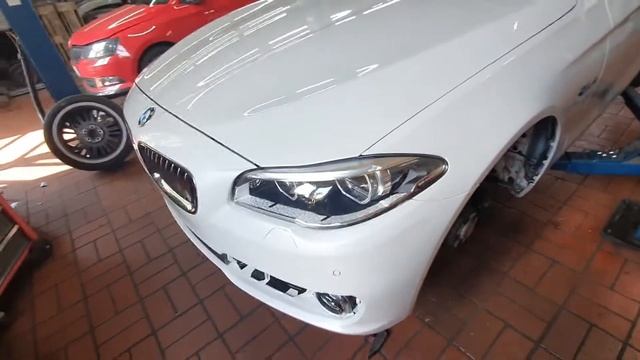 BMW F11/10 кузовной ремонт. Удар спереди. Часть 3. смотреть онлайн