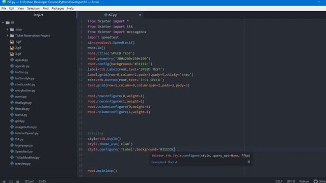Internet Speed Test GUI Application using Python | Python Tkinter GUI Project Detailed Explanation