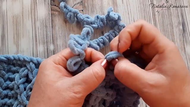 Интересная обвязка плюшевого пледа из Ализе Пуффи. 1 способ = 2 варианта обвязки. смотреть онлайн