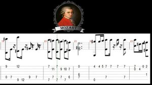 For easy guitar.  W. A. Mozart  - Allegro  (+ Tabs)