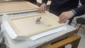 Натяжка бумаги на планшет