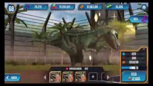 NEW Dinosaurs GORGOSAURUS Max Level Feeding - Jurassic World The Game