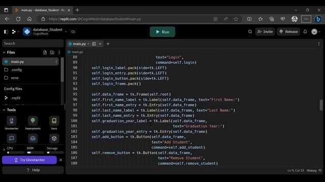 Python Building a Student Database Application with GUI #canva #clipchamp #python #project #student