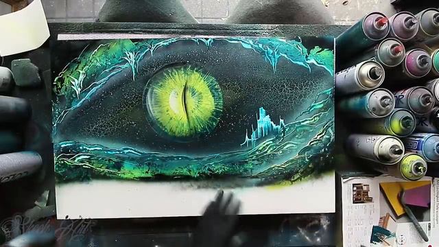 Eye of Dragons Cave - SPRAY PAINT ART by Skech смотреть онлайн