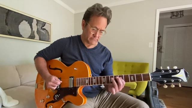 Beach Crab Bop - original guitar boogie on my Epiphone John Lee Hooker Zephyr archtop. смотреть онлайн