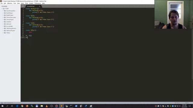 Python - OOP - Diamond Shape Problem смотреть онлайн