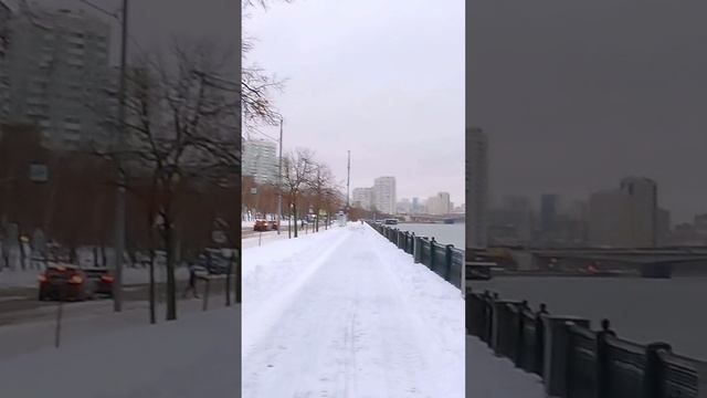 Бег зимой | Снегопад в Москве бегаем