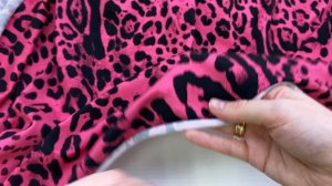 Трикотаж  розового цвета с принтом  леопард  38106
