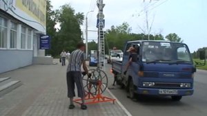Оптический кабель на опорах, монтаж.