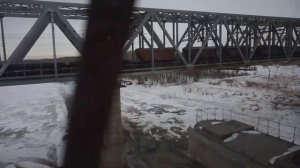 Электропоезд ЭД9Э-0060. Покатушки от 226км до Присягино. Догоняшки с грузовым поездом.