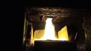 Пламя перолизной печи