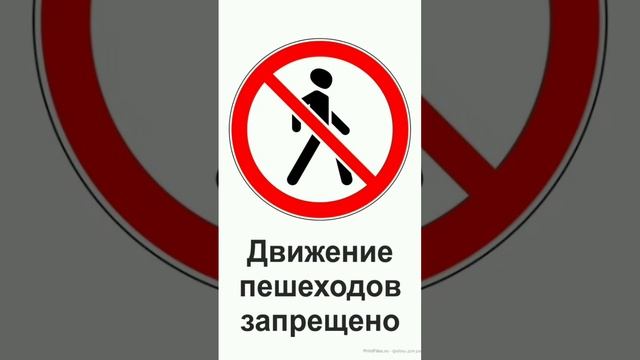 Дорожные знаки запрещенных - Движение пешехода запрещено. #пешеходы #запрещено #движение смотреть онлайн