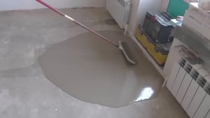Ровняем кривую стяжку наливными полами.