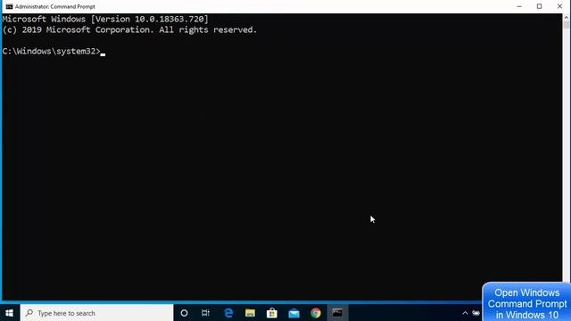 How to Open Windows Command Prompt in Windows 10