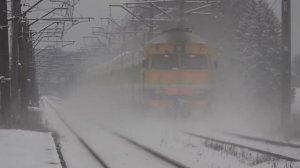 Поезда Зимой в Саулкалне! | Зимний Сборник Поездов на Латвийской Железной Дороге