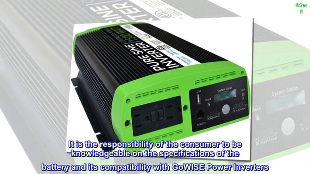 GoWISE Power 1500W Continuous 3000W Surge Peak Power Pure Sine Wave Inverter w/Digital LCD Display, смотреть онлайн