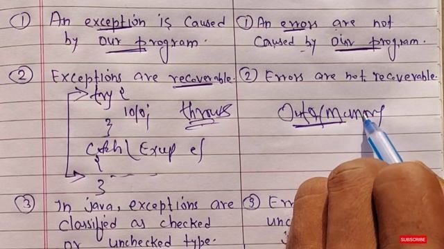 Difference Between Exception and Error | Learn Coding