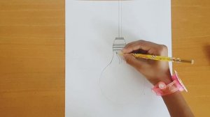 Easy drawing a crack bulb/ pencil sketch