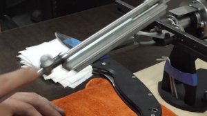 Точим нож Spyderco Resilience на ПРОФИЛЬ К-02 до строгания волоса