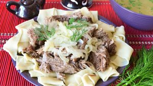 Рецепт бешбармака с курицей