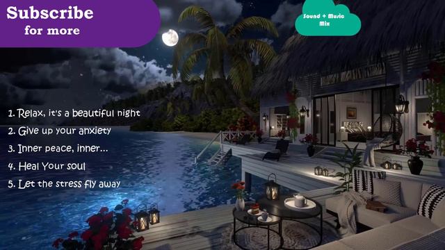 Relaxing Beach Lounge Ocean and Wave Sounds with Beautiful Piano and Saxophone Mix смотреть онлайн