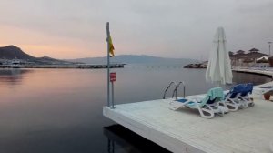 Обзор пляжа отеля La Blanche resort& spa. 0т8 октября 2020 года. Бодрум. Тургутрейс.