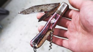 Реставрация ржавого винтажного карманного ножа - Реставрация ножей