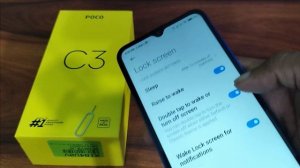 Poco C3 double tap to on off screen Setting, double tap to wake or turn off screen